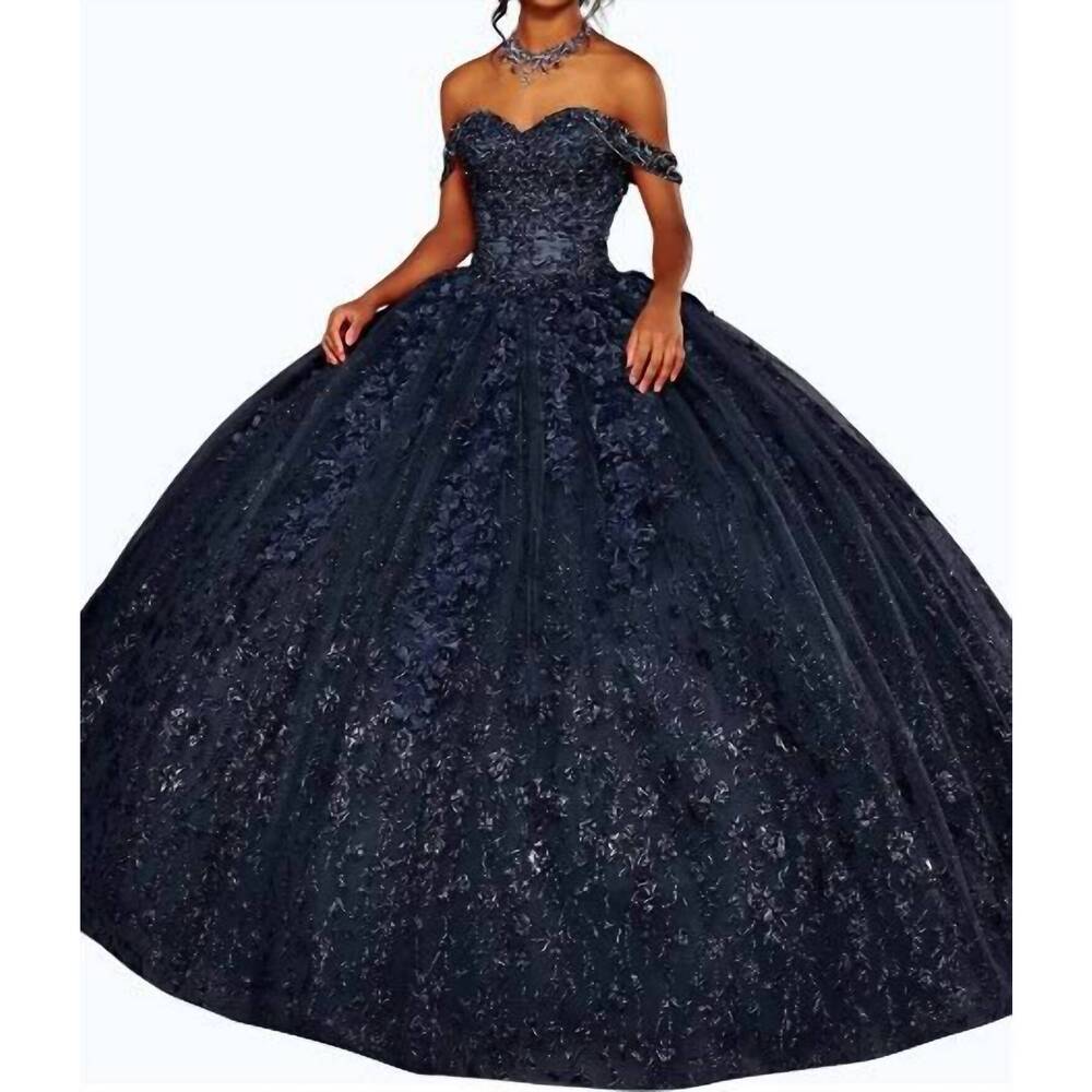 NEW MARY'S BRIDAL sweet 16 gown in navy